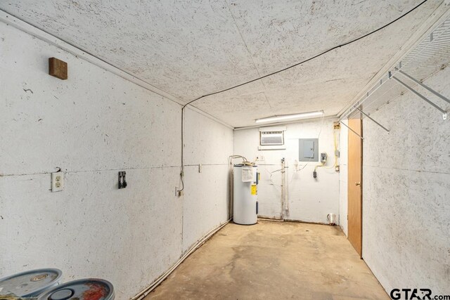 15200 W US Highway 175, Eustace, TX 75124 - below grade area with electric water heater, electric panel, and a wall mounted air conditioner
