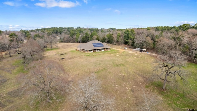 drone / aerial view with a rural view