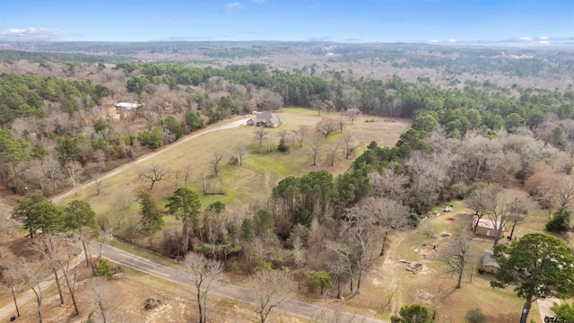 aerial view with a rural view