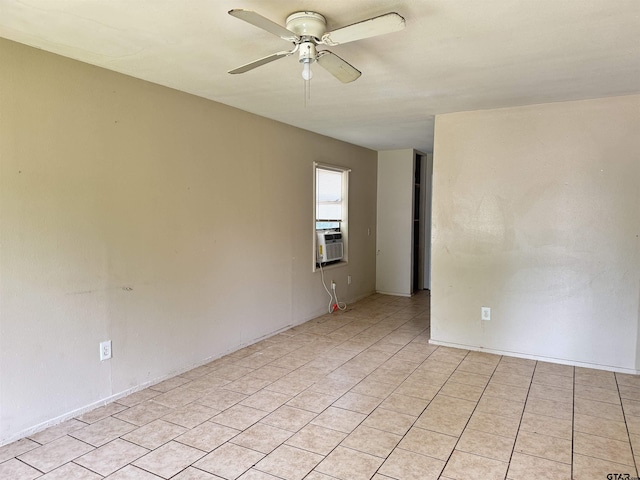 330 Randolph St, Lone Star, TX 75668 - spare room with ceiling fan, cooling unit, and light tile patterned floors