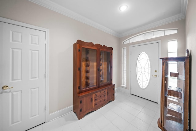 5810 Hollybrook Dr, Tyler, TX 75703 - foyer entrance with ornamental molding and baseboards