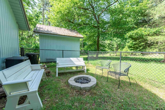506 S King Lake Rd, Scroggins, TX 75480 - view of yard with a fire pit