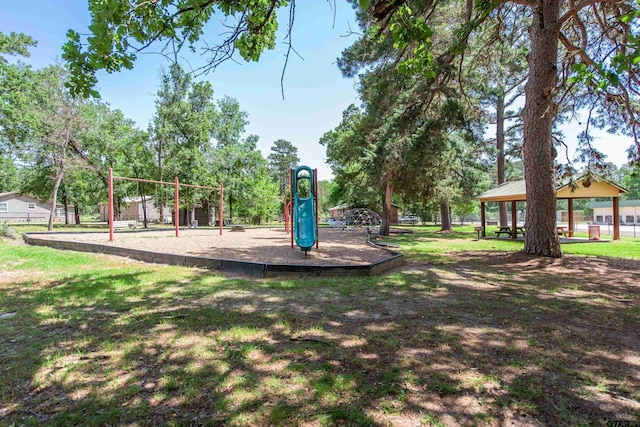 506 S King Lake Rd, Scroggins, TX 75480 - community play area featuring a gazebo and a yard
