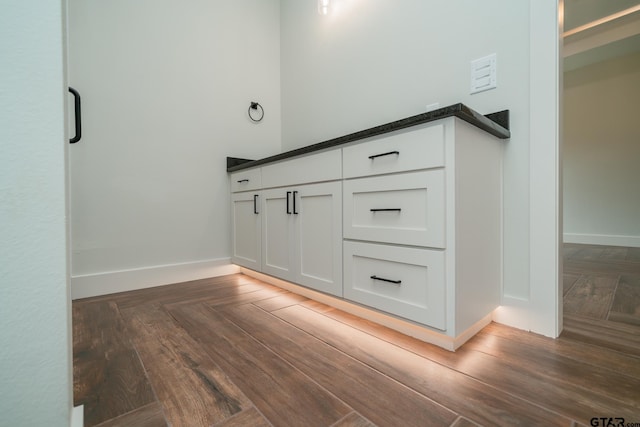 bathroom featuring wood-type flooring