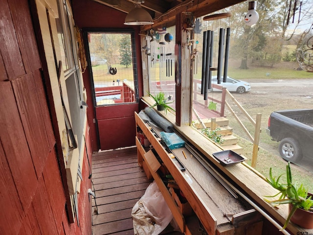 view of sunroom