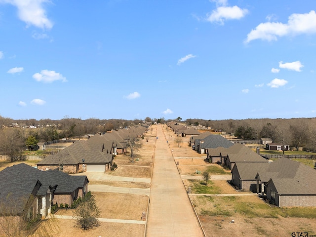 drone / aerial view with a residential view