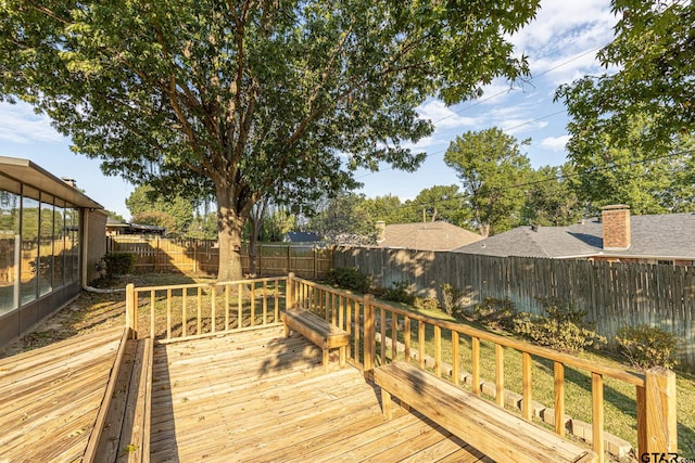 view of wooden terrace