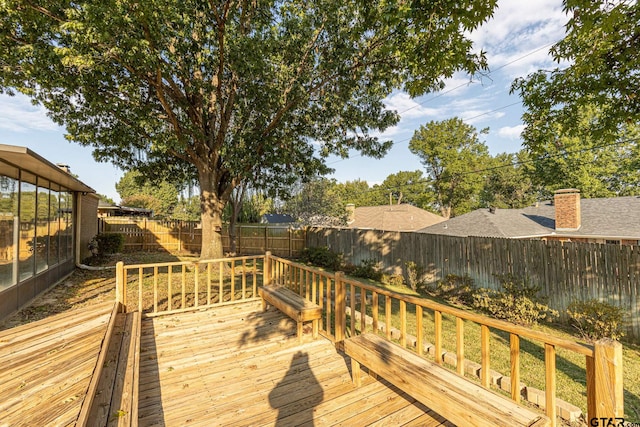 view of wooden deck