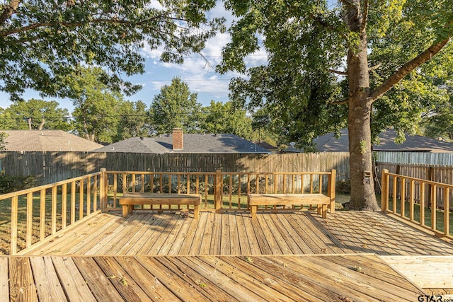 view of wooden terrace