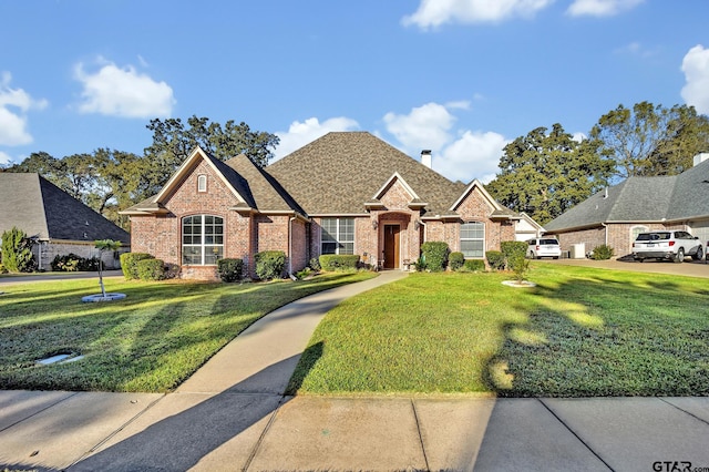 view of front of house with a front yard