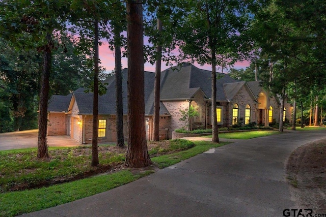 view of front of home featuring a garage