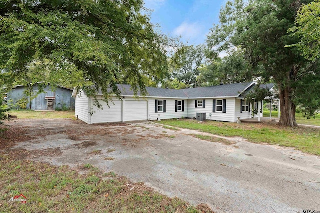 single story home featuring central AC