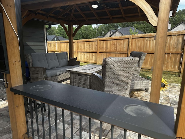 19135 Ambrosia Dr, Flint, TX 75762 - view of patio with a gazebo and outdoor lounge area
