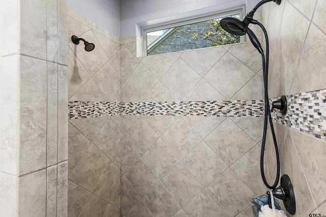 room details with tiled shower