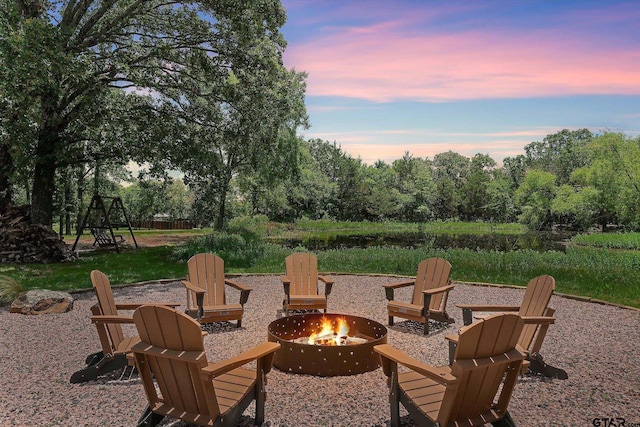 185 Vz County Road 2103, Canton, TX 75103 - view of patio with an outdoor fire pit