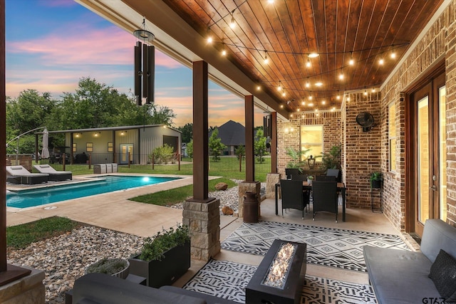 185 Vz County Road 2103, Canton, TX 75103 - view of patio / terrace with an outdoor pool and outdoor dining space
