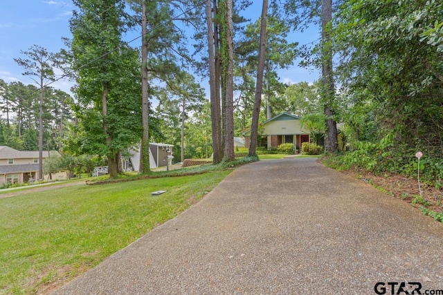 1656 Pineview Ln, Hideaway, TX 75771 - view of front facade with a front lawn and driveway