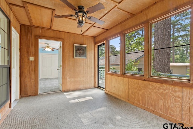 1656 Pineview Ln, Hideaway, TX 75771 - unfurnished sunroom with wooden walls and carpet