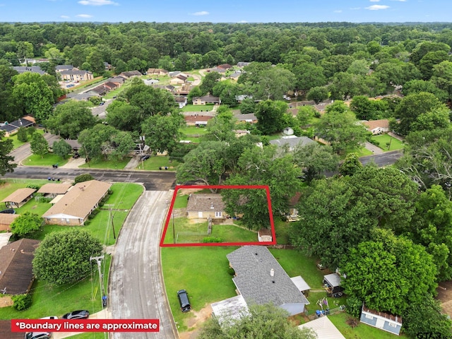 616 Golfcrest Dr, Longview, TX 75604 - aerial view of residential area featuring property parcel outlined
