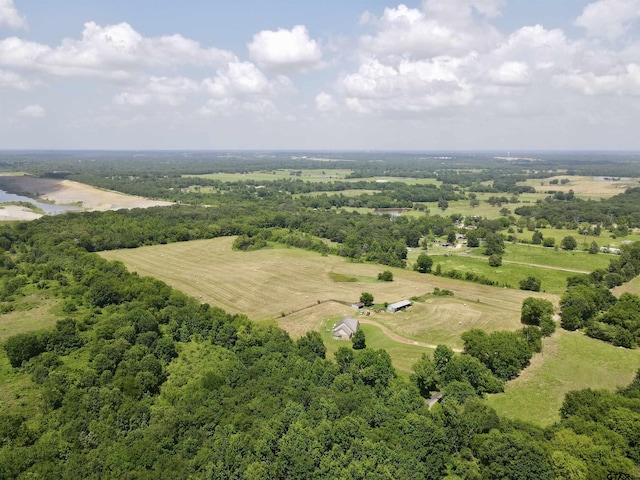 bird's eye view with a rural view