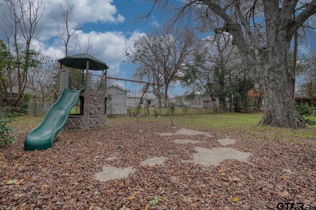 view of jungle gym