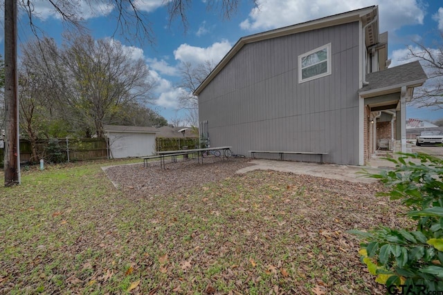 view of home's exterior featuring a lawn