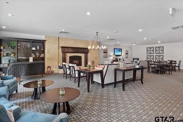 2801 Wexford Dr, Tyler, TX 75709 - building lobby with recessed lighting and ornamental molding
