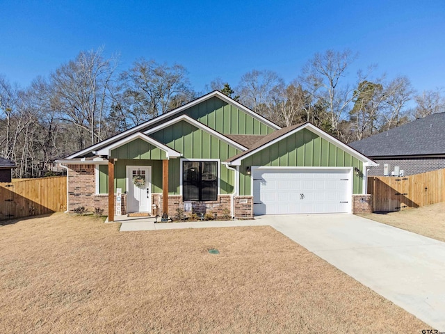 craftsman-style home with a garage