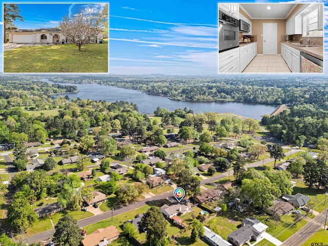 2207 Pinecrest Dr, Gladewater, TX 75647 - aerial view featuring a water view