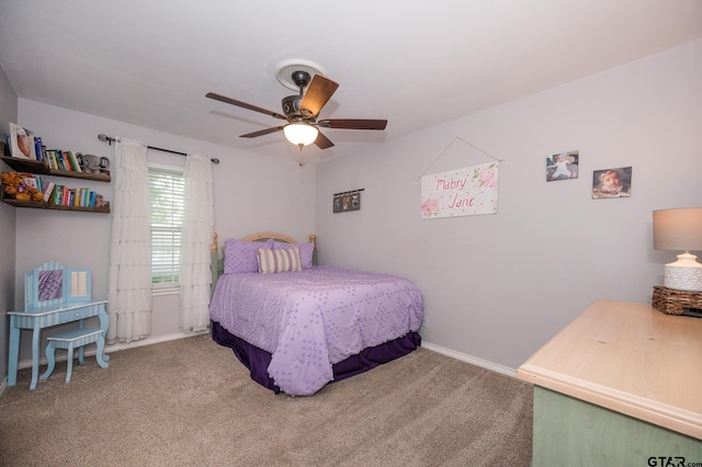 1018 Pollard Dr, Tyler, TX 75701 - carpeted bedroom featuring baseboards and ceiling fan