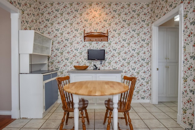 view of tiled dining area