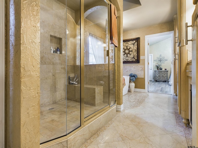 bathroom with walk in shower