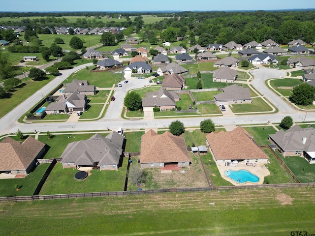 drone / aerial view featuring a residential view