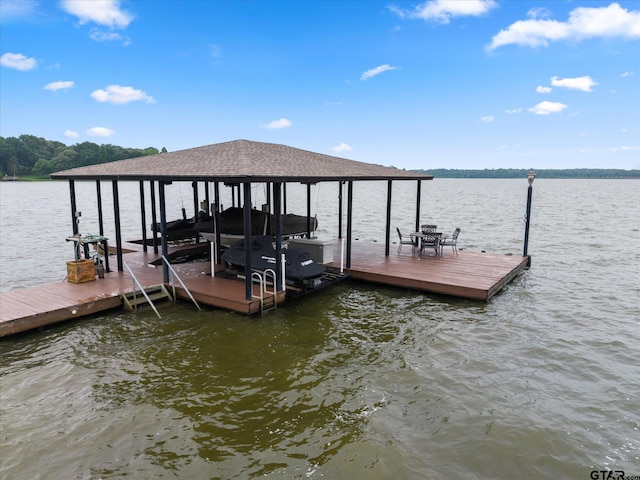 7016 Fm 3054, Malakoff, TX 75148 - dock featuring a water view and boat lift