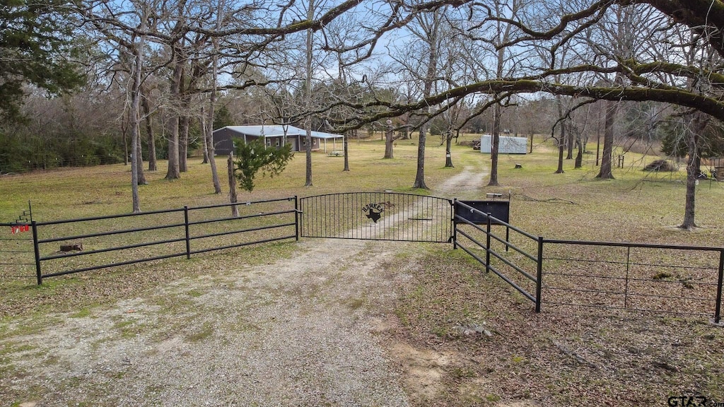 exterior space with a yard