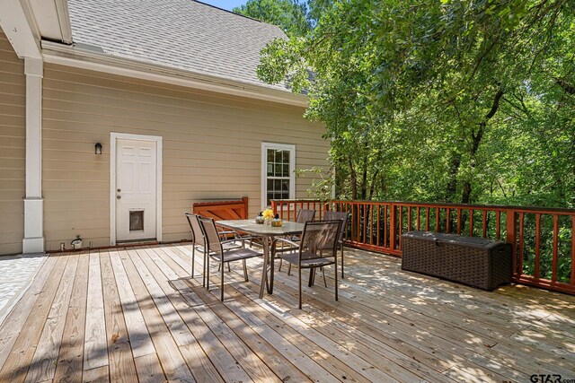 3631 River Oaks Ct, Tyler, TX 75707 - deck with outdoor dining space
