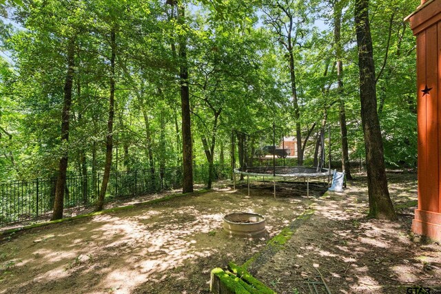 3631 River Oaks Ct, Tyler, TX 75707 - view of yard with a trampoline