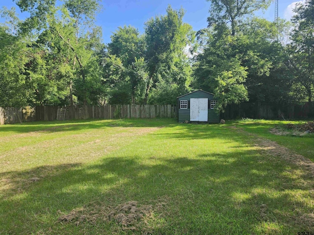 216 Mattison St, Pittsburg, TX 75686 - fenced backyard with a storage shed