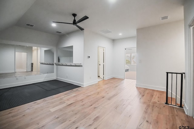 7863 Cross Rd, Tyler, TX 75703 - empty room featuring a ceiling fan, wood finished floors, recessed lighting, and baseboards