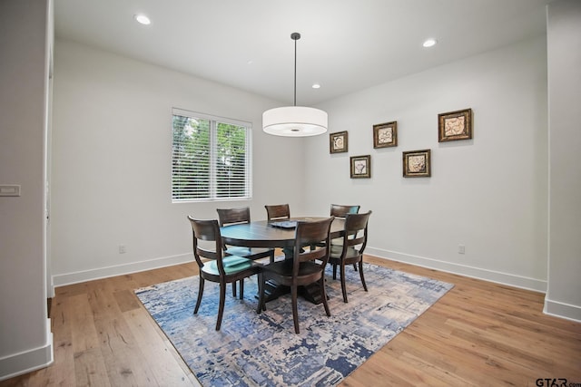 7863 Cross Rd, Tyler, TX 75703 - dining space with light wood-style flooring, baseboards, and recessed lighting