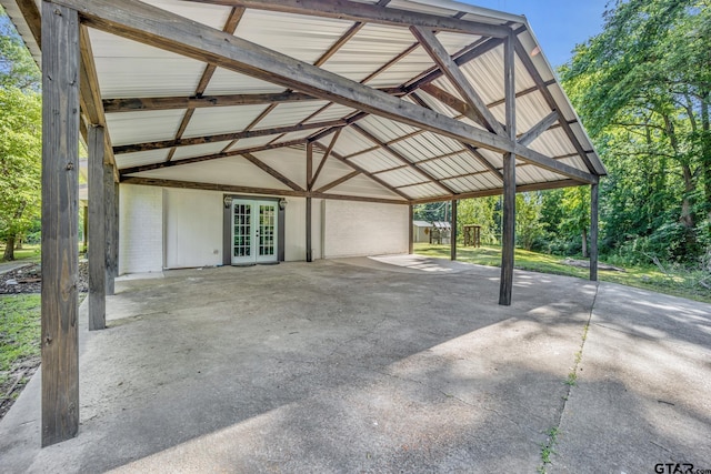 2010 County Road 4250, Winnsboro, TX 75494 - view of parking / parking lot featuring french doors and a detached carport