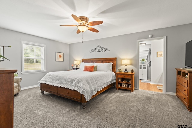 5513 Bostick Dr, Tyler, TX 75707 - carpeted bedroom featuring baseboards and ceiling fan