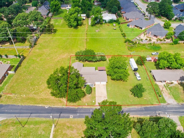 5513 Bostick Dr, Tyler, TX 75707 - aerial view of residential area featuring property boundaries highlighted