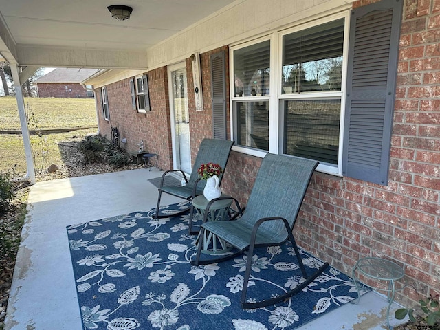 view of patio / terrace featuring covered porch