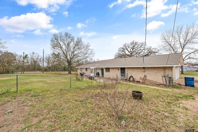 110 N Green St, Hawkins, TX 75765 - rear view of house with a yard and fence private yard