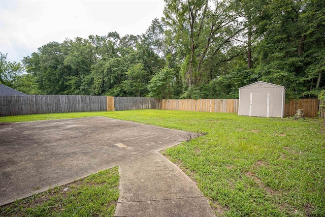221 Maggie Cir, Flint, TX 75762 - fenced backyard with a storage unit
