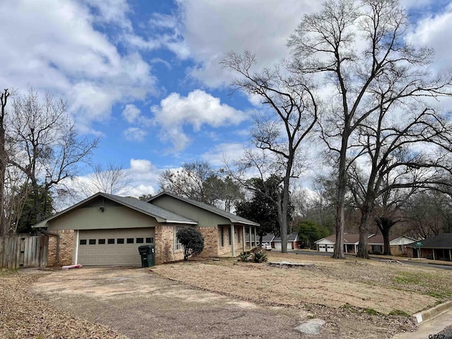 view of property exterior with a garage