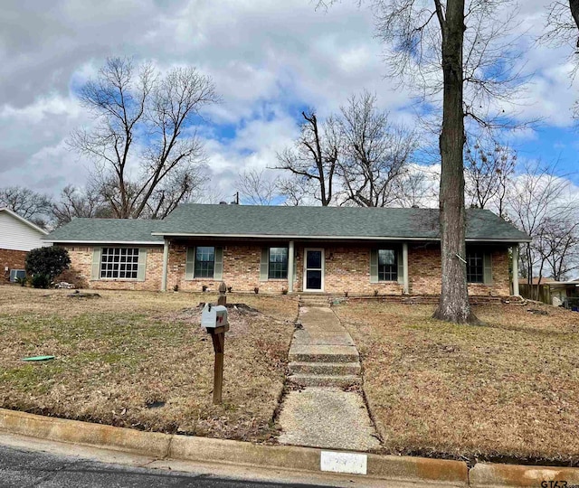 view of single story home