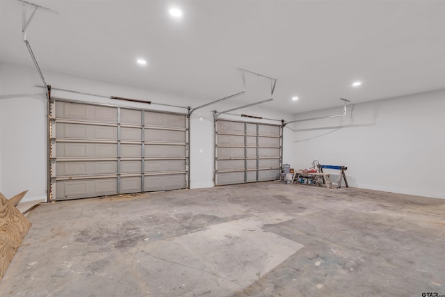 garage with baseboards