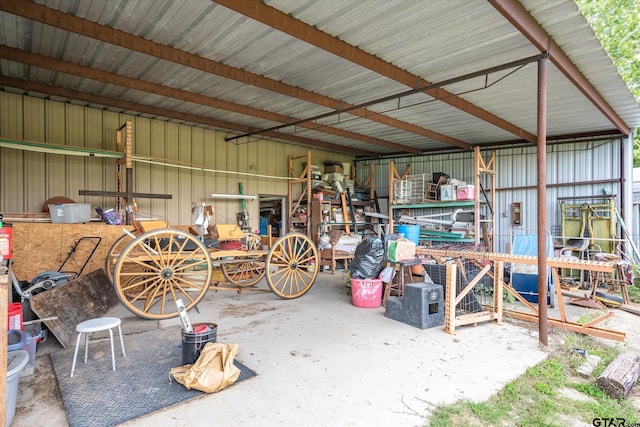 2983 Fm 17, Grand Saline, TX 75140 - garage featuring metal wall